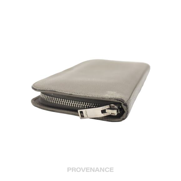 🔴 Saint Laurent Paris SLP Zip Long Wallet - Grey Leather - Picture 5 of 8